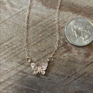 Elegant Dainty Butterfly Pendant Necklace in Gold 16” Chain